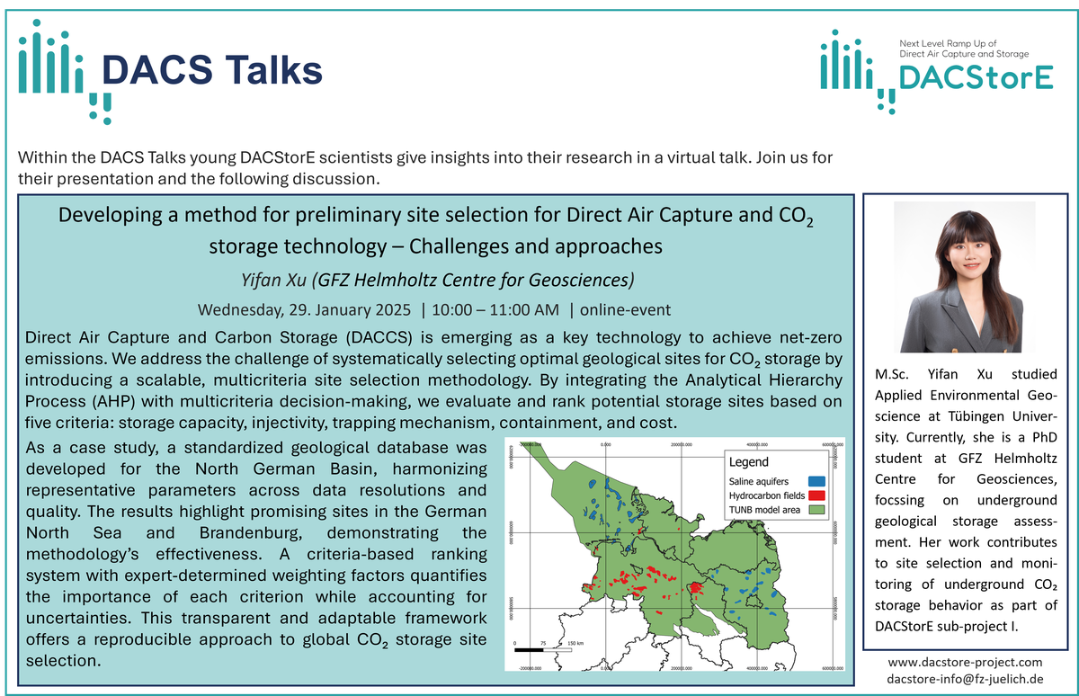 DACS Talk by Yifan Xu (GFZ) on 29. January
