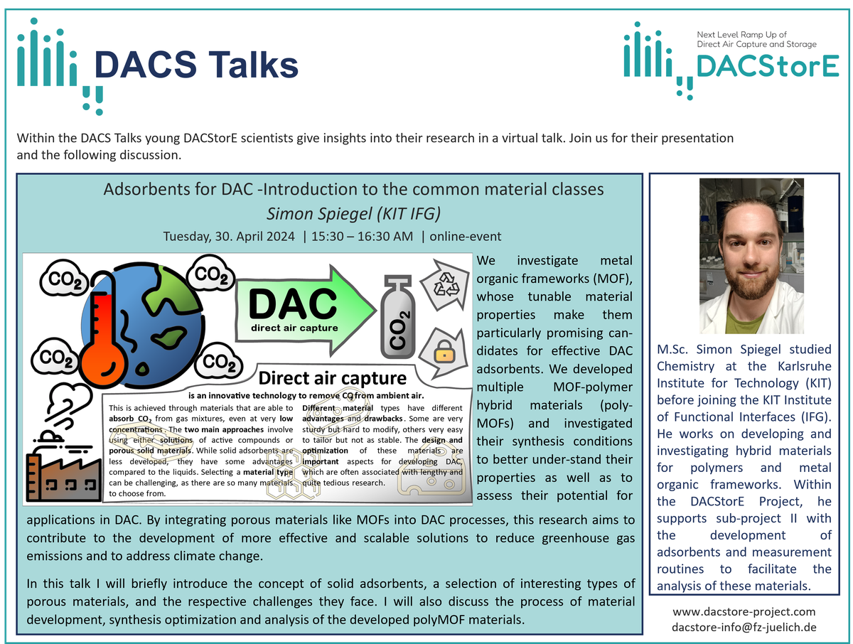 DACS Talk by Simon Spiegel (KIT IFG) on 30.04.2024